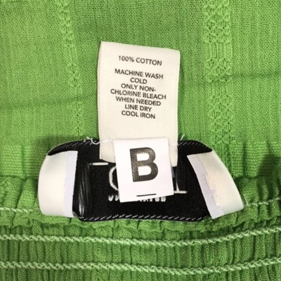 Ann Taylor LOFT Womens Top Blouse Size Small Cap Sleeve Elastic Striped Green - Picture 6 of 6